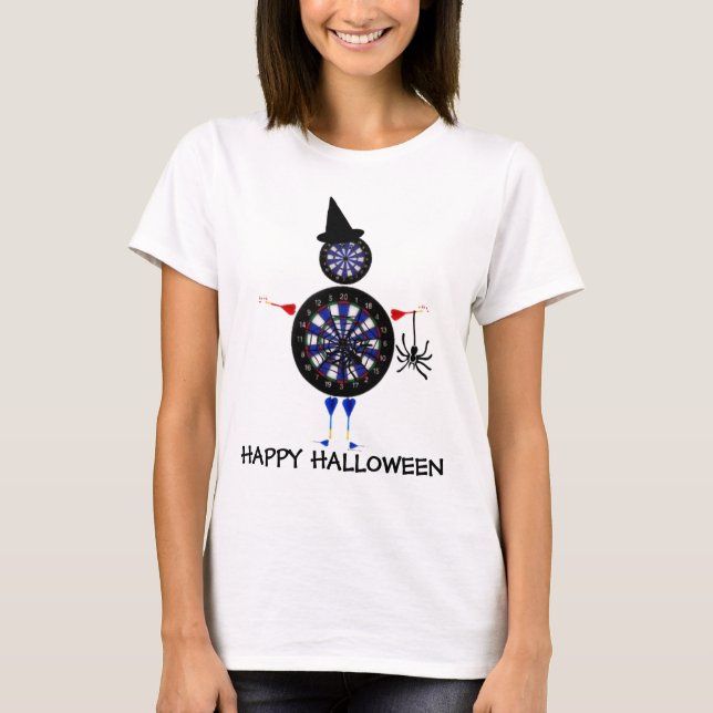 Darts Halloween Cartoon T-Shirt (Vorderseite)