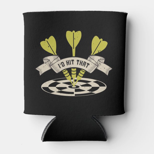 Darts - Ich würde diesen Bullseye treffen Dosenkühler (Vorderseite)