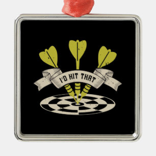 Darts - Ich würde diesen Bullseye treffen Ornament Aus Metall
