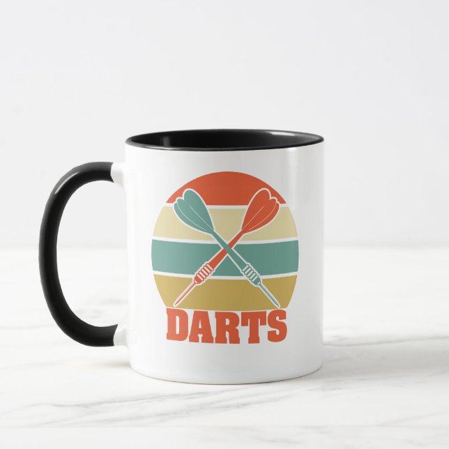 Darts inspiriert Kaffee-Tasse Tasse (Links)