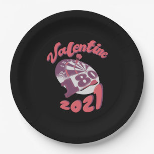 Darts ist mein Valentine 2021 Pappteller