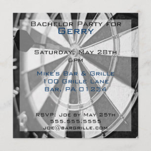 Darts Junggesellenabschied Einladungskarten