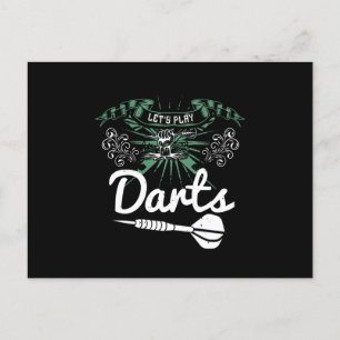 Darts - Lasst uns Darts spielen Postkarte