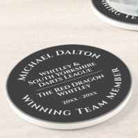 Darts League Trophy Sandstone Untersetzer