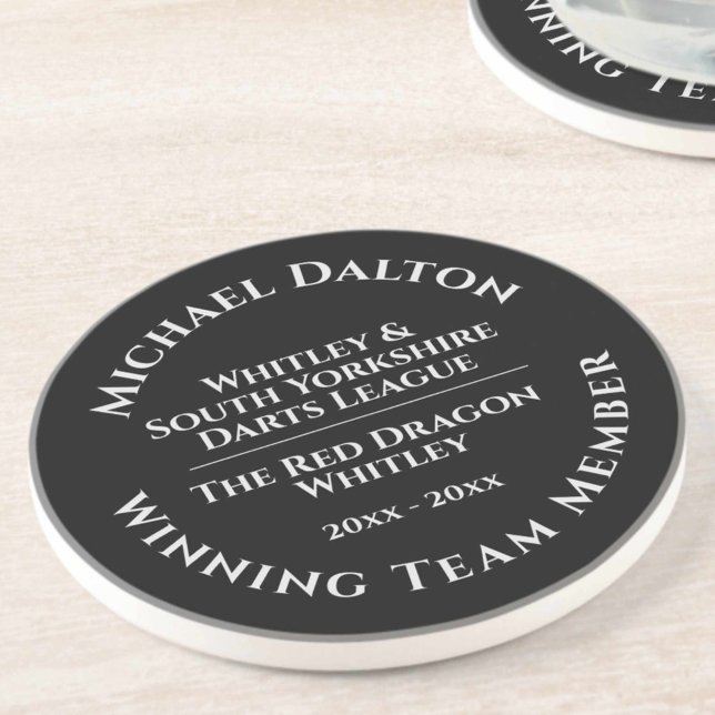 Darts League Trophy Sandstone Untersetzer (Von Creator hochgeladen)