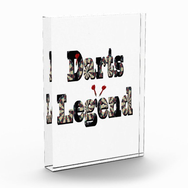 Darts Legend ist das Wort. Fotoblock (Links)