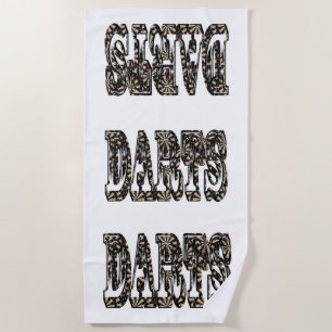 Darts-Logo aus Dartboards, Strandtuch