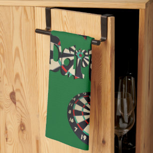 Darts-Logo mit Dartboard, Geschirrtuch