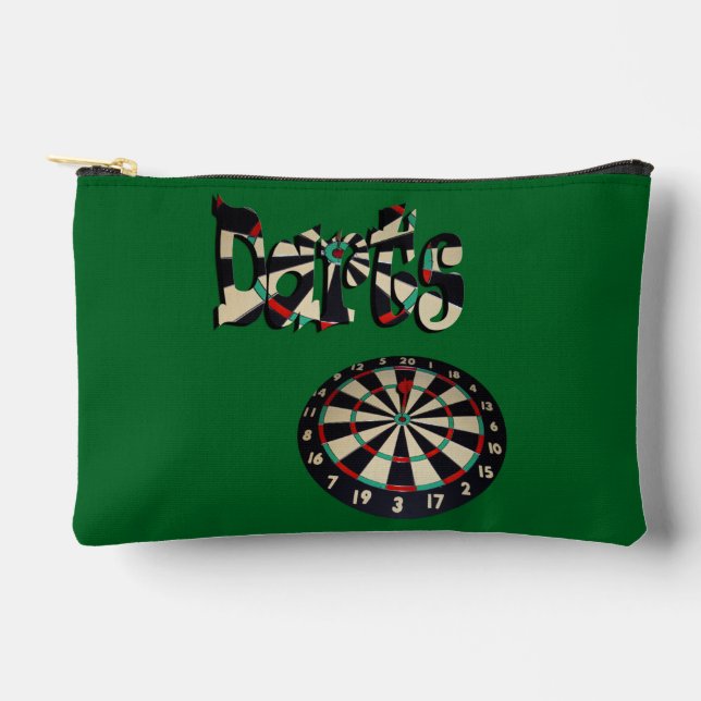 Darts-Logo mit Dartboard,  Zubehörtasche (Vorderseite)