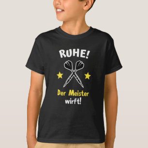 Darts Lustiger Spruch Meister Dartpfeile T-Shirt
