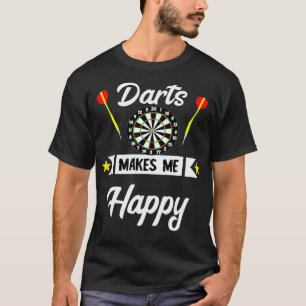 Darts machen mich glücklich, Dart Player Arrow zu T-Shirt