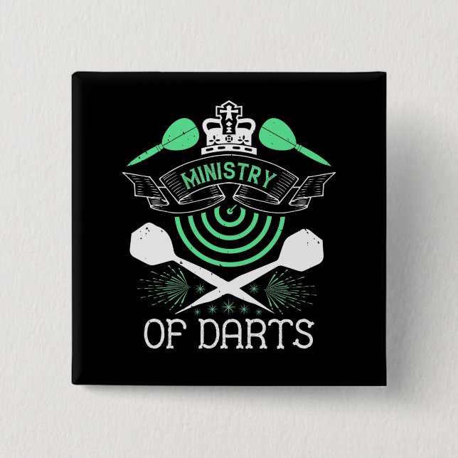 Darts - Ministerium des Dartsspiels Button (Vorderseite)