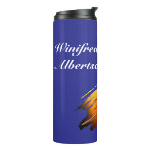 Darts - mit Bild eines Flammendarts - Personalisie Thermosbecher