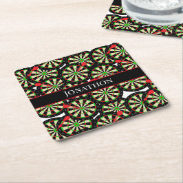 Darts Player Dart Boards Pub Darts Team Rechteckiger Pappuntersetzer