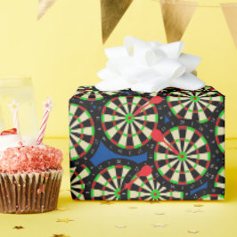 Darts Player Dart Karten Gemustert Geburtstag Geschenkpapier