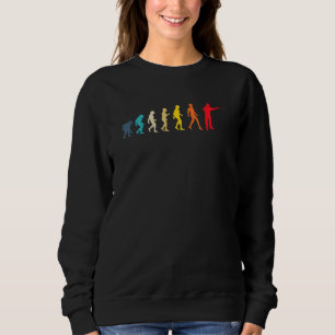Darts Player Evolution Retro Colors Darts Player Sweatshirt