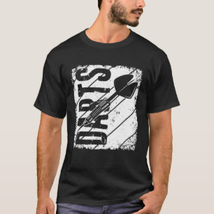 Darts Retro Vintage Sport Dart Zielscheibe T-Shirt