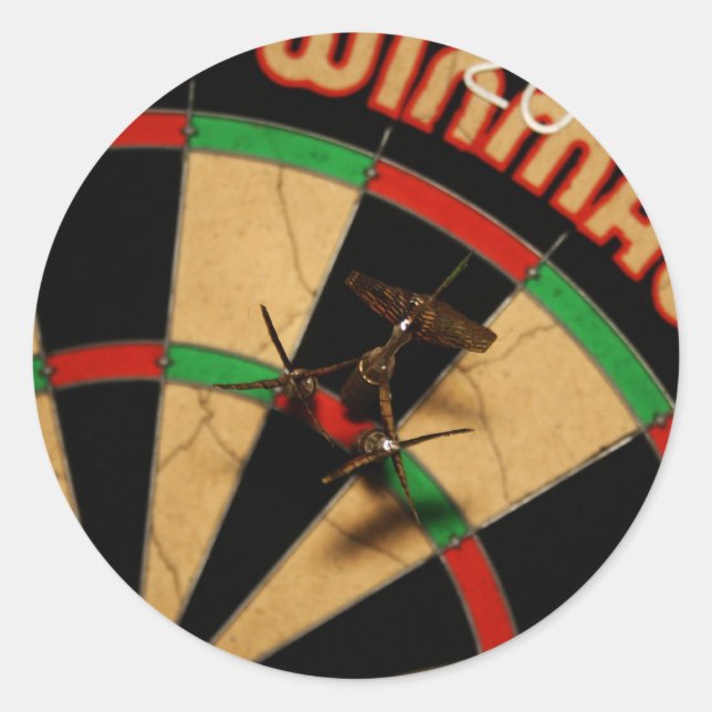 Darts Runder Aufkleber (Vorderseite)