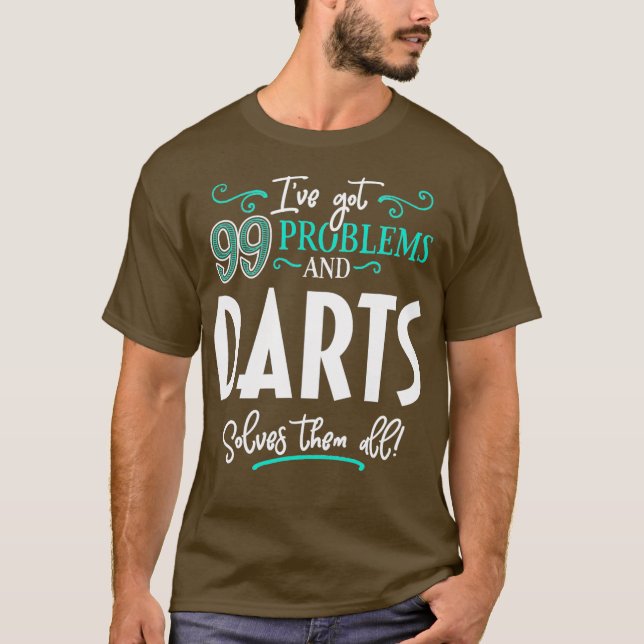 Darts Shirt Gift - Darts löst sie alle (Vorderseite)