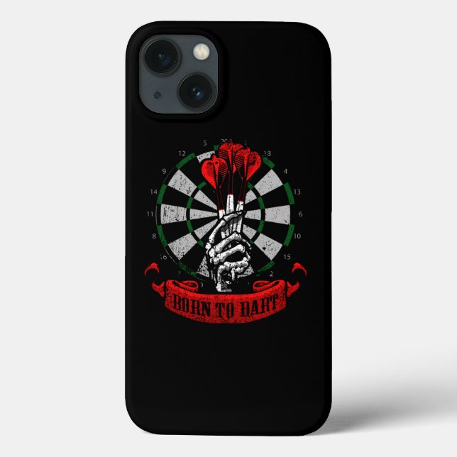 Darts Skeleton Hand Geboren zu Dart Geschenkidee Case-Mate iPhone Hülle (Rückseite)