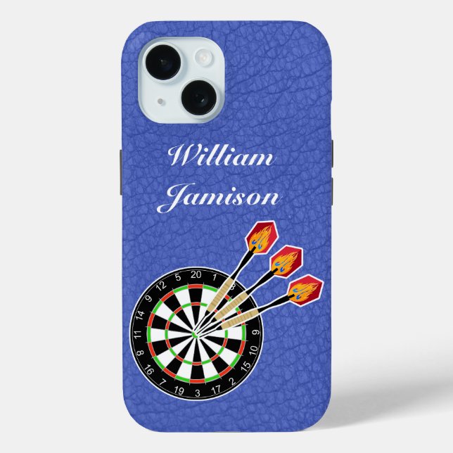 Darts sport with Dartboard and Darts personalize Case-Mate iPhone Hülle (Rückseite)