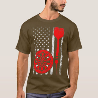 Darts Sports Lover American Flag Darts 4th of T-Shirt