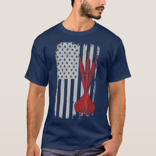 Darts T Shirt Vintag American Flag für Dart