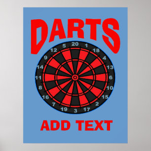 Darts Target, add text Poster