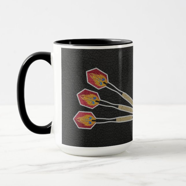 Darts Three darts on Custom background personalize Tasse (Links)