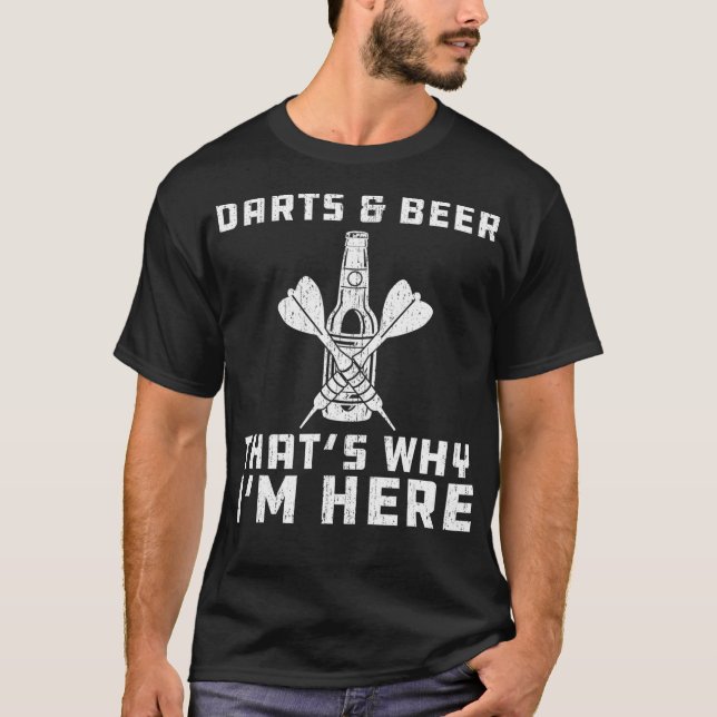 Darts und Biere T-Shirt (Vorderseite)