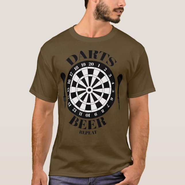 Darts und Biere T-Shirt (Vorderseite)