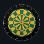 Dartscheibe: Gold, dunkelgrün und Schwarzes Dartscheibe<br><div class="desc">Gold-,  dunkelgrünes und Schwarzes farbigesDartscheibe-Spiel einschließlich 6 Messingpfeile</div>