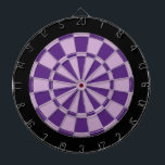 Dartscheibe: Hellpurpurnes, dunkles Lila und Dartscheibe<br><div class="desc">Hellpurpurnes,  dunkles lila und Schwarzes farbiges Pfeil-Brettspiel einschließlich 6 Messingpfeile</div>