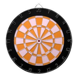 Dartscheibe: Hellrosa, orange und Schwarzes Dartscheibe
