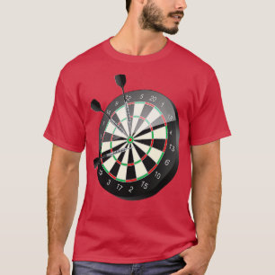 Dartscheibe mit Dartpfeilen Dartspieler T-Shirt