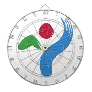 Dartscheibe mit Flagge von Seoul, Südkorea
