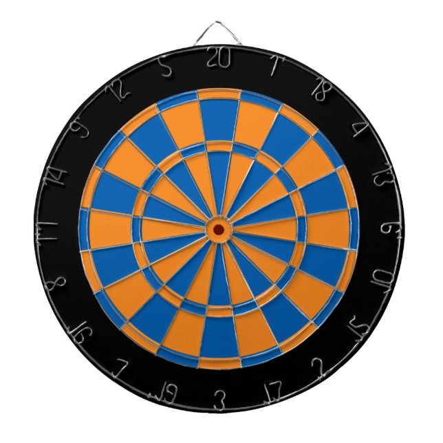 Dartscheibe: Orange, blau und Schwarzes Dartscheibe (vorne)
