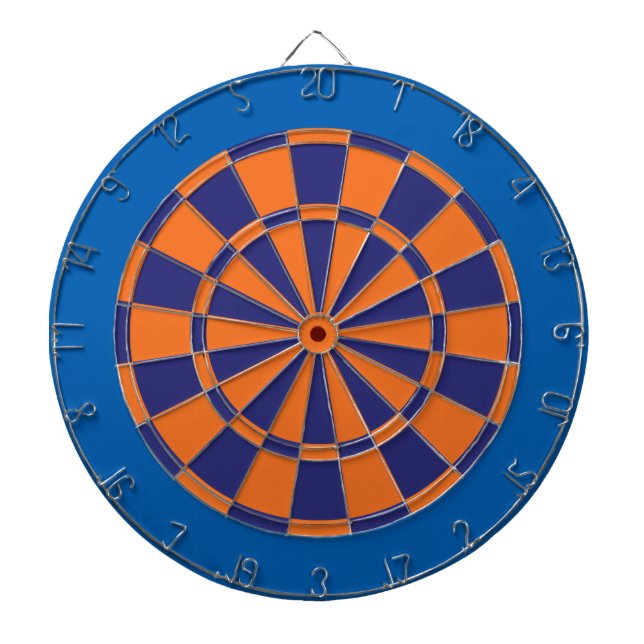 Dartscheibe: Orange, Marine und Blau Dartscheibe (vorne)