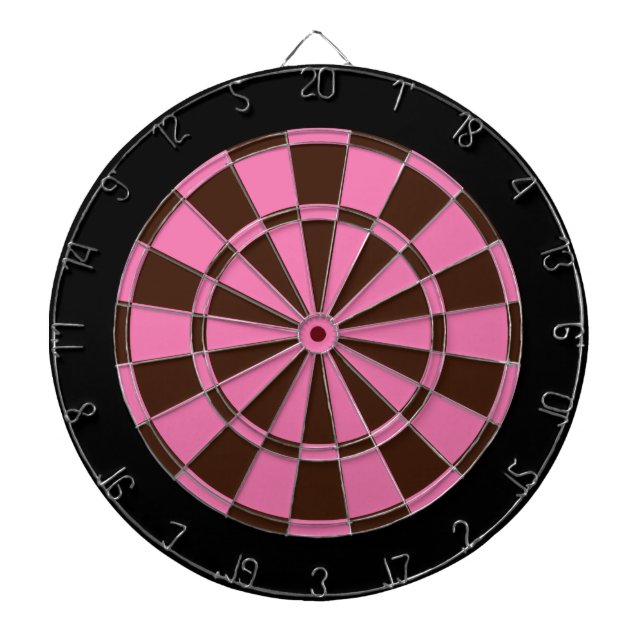 Dartscheibe: Rosa, Brown und Schwarzes Dartscheibe (vorne)