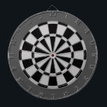 Dartscheibe: Silbernes Grau, Schwarzes und Dartscheibe<br><div class="desc">Silbernes Grau,  Schwarzes und Holzkohle farbiges Dartscheibe-Spiel einschließlich 6 Messingpfeile</div>