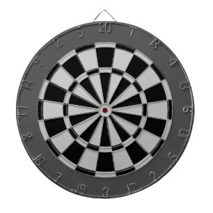 Dartscheibe: Silbernes Grau, Schwarzes und Dartscheibe