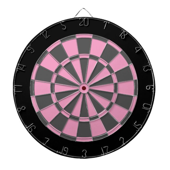 Dartscheibe: Weich rosa, grau und Schwarzes Dartscheibe (vorne)