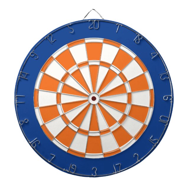 Dartscheibe: Weiß, orange und Blau Dartscheibe (vorne)