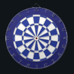 Dartscheibe: Weißes, königliches und Marine-Blau Dartscheibe<br><div class="desc">Weißes,  königliches und Marine-Blau-farbiges Dartscheibe-Spiel einschließlich 6 Messingpfeile</div>