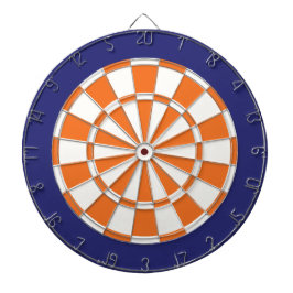 Dartscheibe: Weißes, Orange und Marine-Blau Dartscheibe