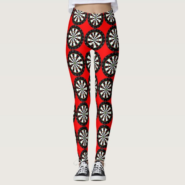 Dartscheiben kopieren Rot Leggings (Vorderseite)