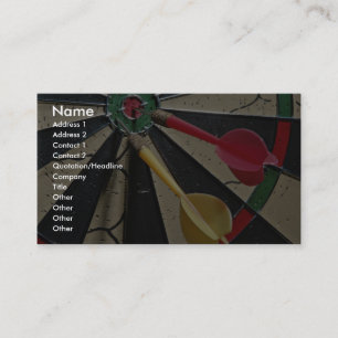 Dartscheibespiel Visitenkarte