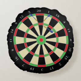 Dartspieler 180 Dreifach-Trefferdartziel Rundes Kissen