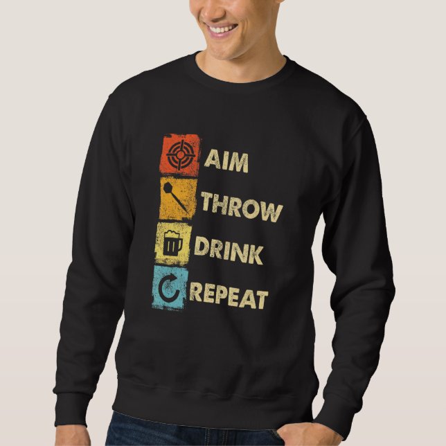 Dartsspieler wirft Darts Tip 4 Sweatshirt (Vorderseite)