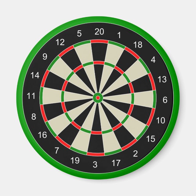 darttarget_Vector_Clipart DARTS DARTBOARD TARGET Magnet (Vorne)